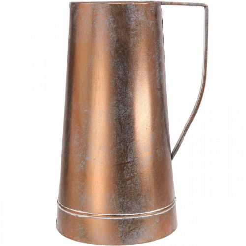 Product Vintage decorative vase in copper look, rustic decorative jug for dried flowers and artificial plants, H36cm W21cm