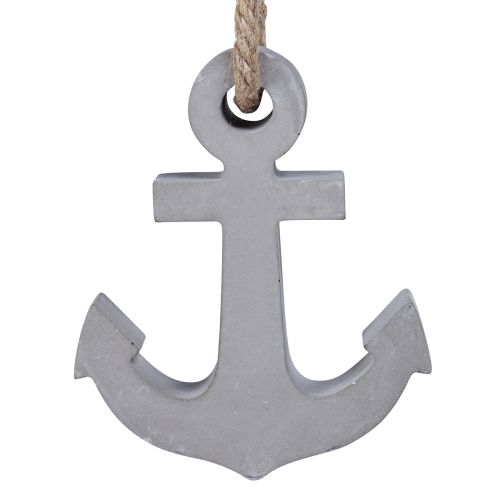 Floristik24 Decorative anchor concrete maritime gray white 11.5cmx14cm 2pcs