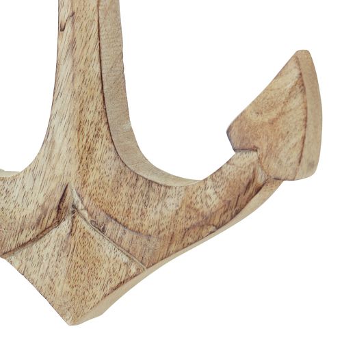 Product Decorative anchor wooden pendant natural 41,5×16,5cm