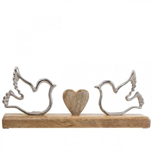 Decorative display heart and doves wedding decoration 30×5×12cm