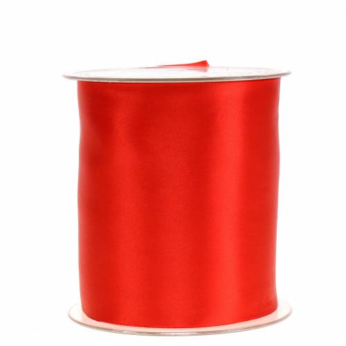 Floristik24 Satin ribbon table ribbon red 100mm 15m