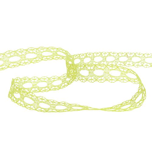 Product Decorative ribbon lace light green 15mm 20m