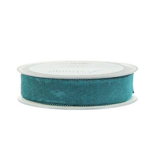 Floristik24 Decorative ribbon turquoise 25mm 20m