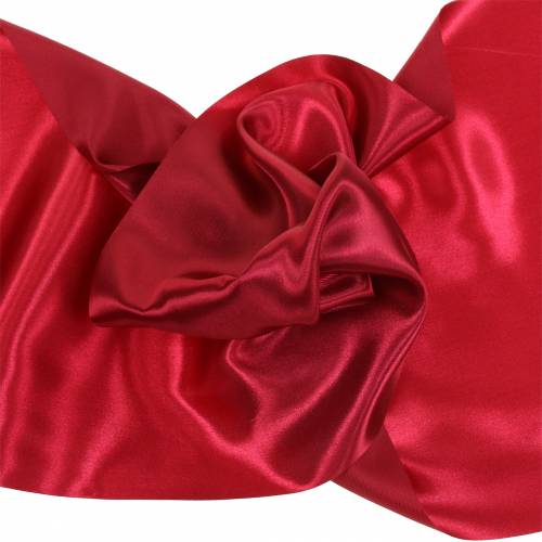 Floristik24 Satin ribbon table ribbon Bordeaux 200mm 10m