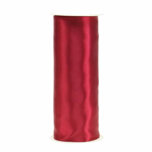 Floristik24 Satin ribbon table ribbon Bordeaux 200mm 10m