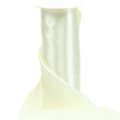 Floristik24 Satin ribbon table ribbon crème 200mm 10m