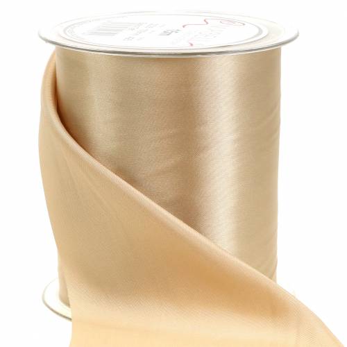Floristik24 Satin ribbon table ribbon champagne 100mm 15m