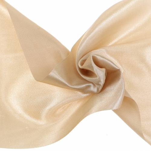 Floristik24 Satin ribbon table ribbon champagne 100mm 15m