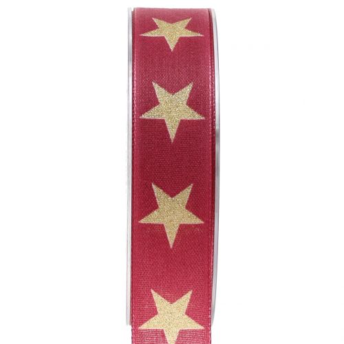 Floristik24 Decorative ribbon with mica star Erika 25mm 20m