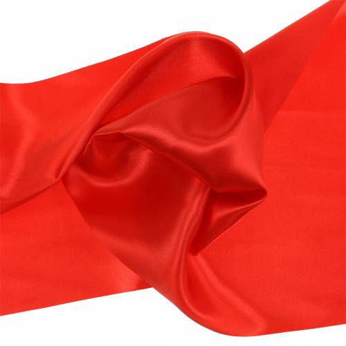 Floristik24 Satin ribbon table ribbon red 200mm 10m