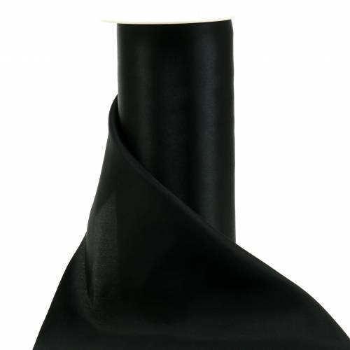Satin ribbon table ribbon black 200mm 10m