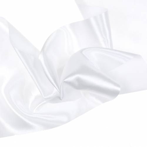 Floristik24 Satin ribbon table ribbon white 200mm 10m