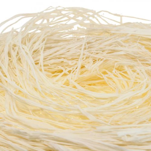 Floristik24 Decorative Bast for Crafting Raffia Bast Natural Bast Bleached 200g