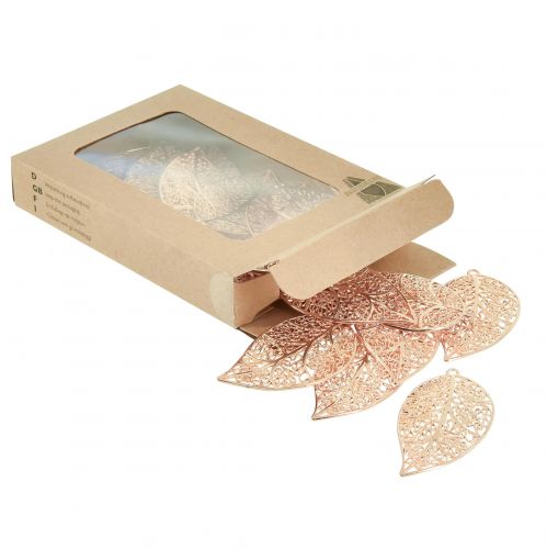 Floristik24 Decorative leaves for hanging metal decoration gold 5.5 cm 24 pcs