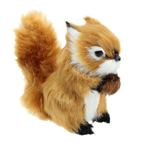 Decorative squirrel light brown 8.5cm