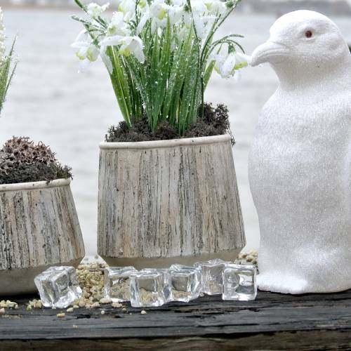 Floristik24 Decorative ice cube clear 3cm - 4cm 500g