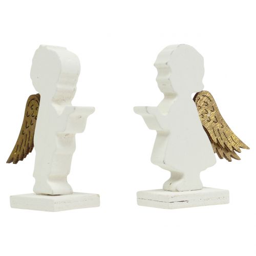 Floristik24 Decorative angel white with gold wings 8.5cm 8pcs