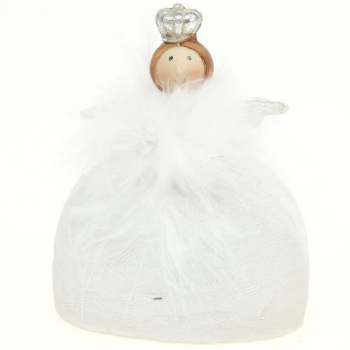 Floristik24 Decorative angel white, silver 15.5cm 2pcs