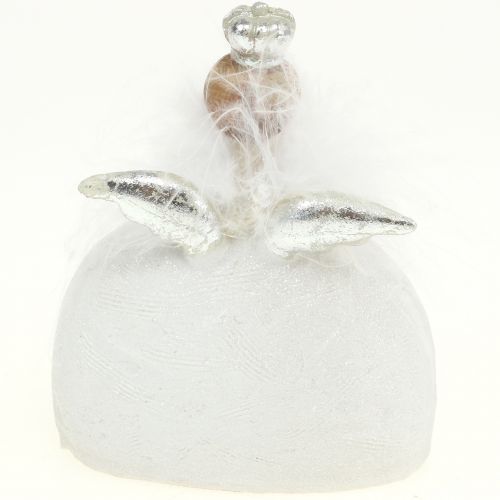 Floristik24 Decorative angel white, silver 15.5cm 2pcs