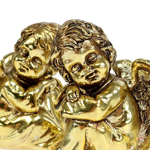 Product Decorative angel sitting gold, glossy 9cm 4pcs