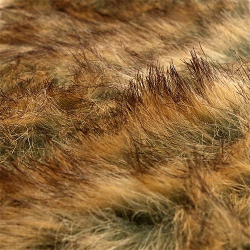 Product Decorative fur ribbon natural 12cm 2m