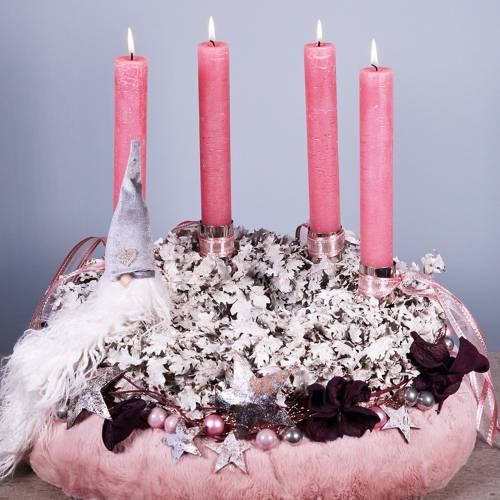 Floristik24 Decorative fur ribbon pink 15cm x 200cm