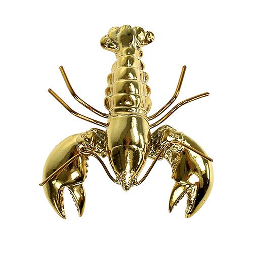 Floristik24 Deco figure lobster 8cm gold