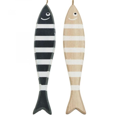 Floristik24 Deco fish to hang up, wooden fish deco L29cm 2pcs