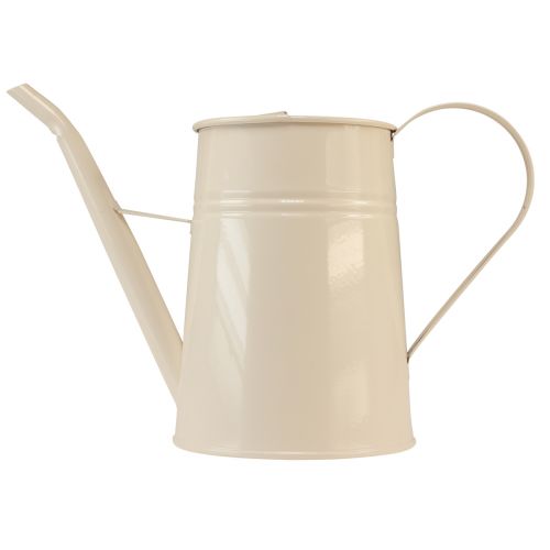 Product Vintage decorative metal watering can in cream, indoor watering can for plants &amp; dried flowers, 23cm 1.7L