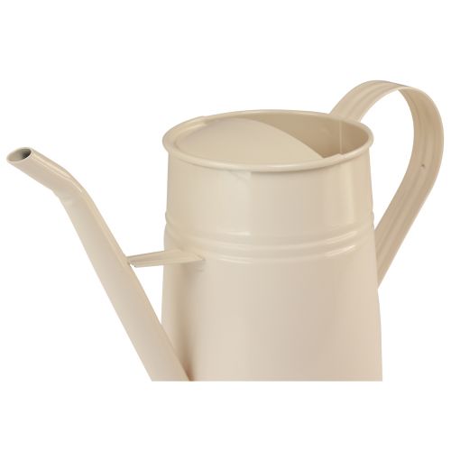 Product Vintage decorative metal watering can in cream, indoor watering can for plants & dried flowers, 23cm 1.7L