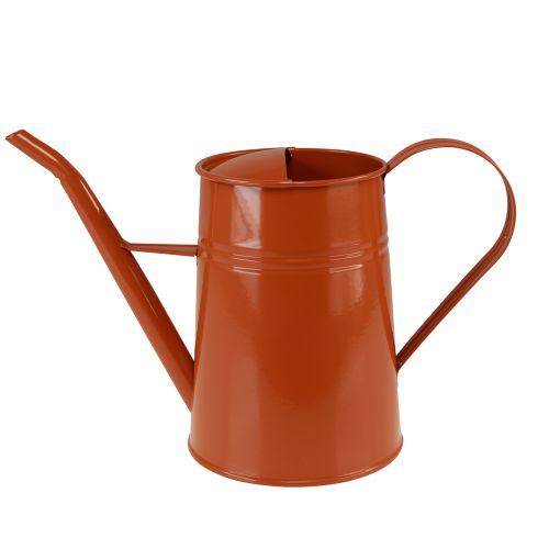 Product Decorative metal watering can, orange-brown, 1.7L, vintage style, for plants & dried flowers, H23cm