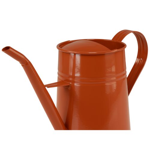 Product Decorative metal watering can, orange-brown, 1.7L, vintage style, for plants & dried flowers, H23cm