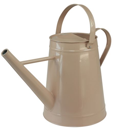 Product Metal decorative watering can, sand-colored vintage design, for plants & dried flowers, 50×22.5×39cm
