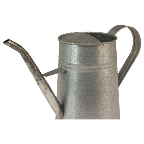 Product Galvanized decorative watering can, metal, grey, vintage look, 1.7L, H23cm, for stylish flower decorations & planters