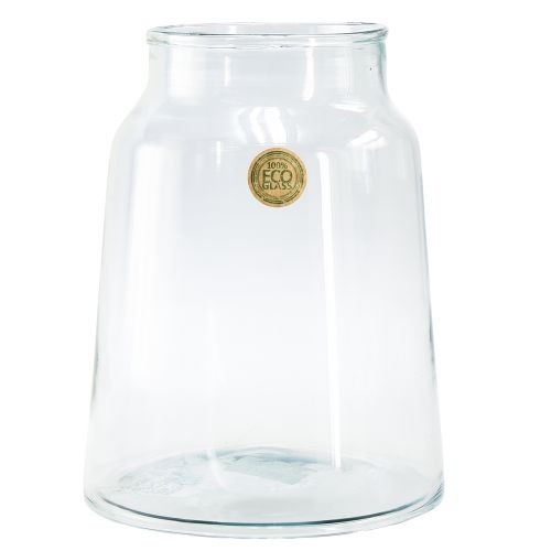 Floristik24 Decorative glass vase flower vase retro clear Ø22.5cm H29cm