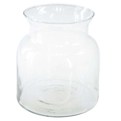 Decorative glass vase lantern glass clear Ø18cm H20cm