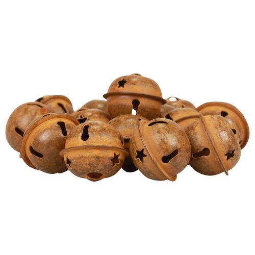 Floristik24 Decorative bells metal Christmas bells decoration rust 2cm 24 pcs