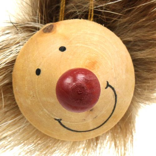 Floristik24 Decorative hanging hedgehog with fur 6.5cm 8 pcs