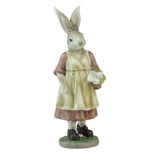 Decorative bunny rabbit woman basket Easter eggs decorative figure Easter H37cm