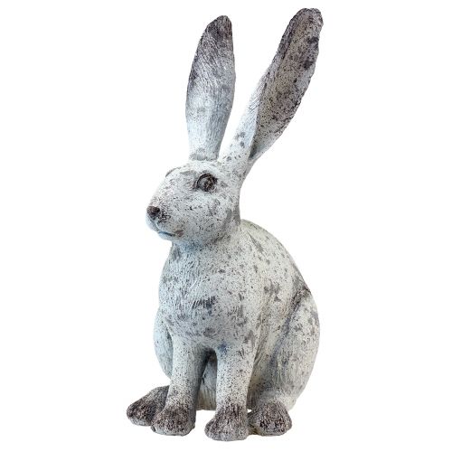 Floristik24 Decorative Rabbit Sitting Shabby Chic White Decorative Figure H46.5cm
