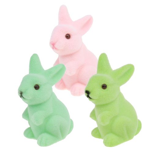 Floristik24 Decorative bunny pastel ass. 9.5cm 9pcs