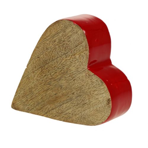 Floristik24 Deco heart wood red, natural 11cm x 9.5cm