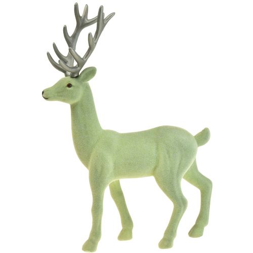 Product Decoration deer reindeer decorative figure Christmas green grey H37cm