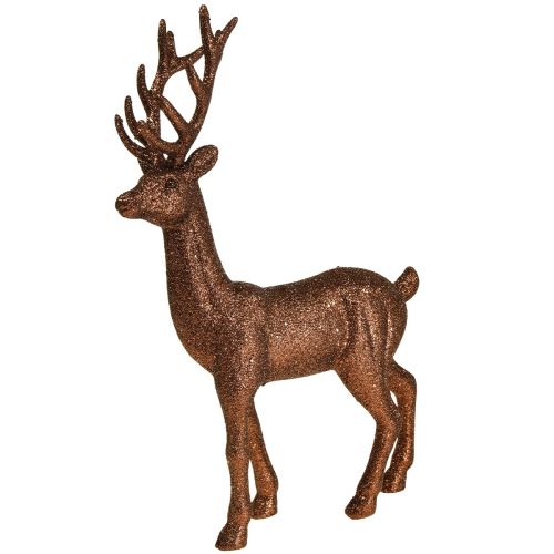 Floristik24 Deco deer reindeer copper decoration figure glitter H37cm