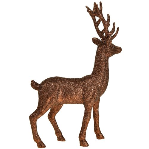 Floristik24 Deco deer reindeer copper decoration figure glitter H37cm