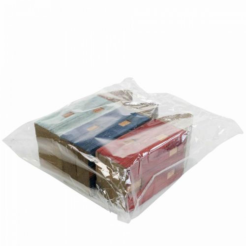 Floristik24 Deco Wooden Houses Shabby Chic Maritime Deco H14cm 3pcs