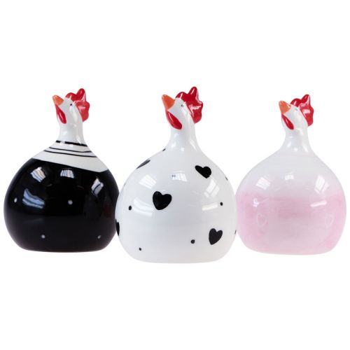 Product Decorative chickens Easter decoration figures rooster 11.5cm 3pcs