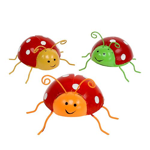 Decorative beetles assorted colors 8cm 3pcs