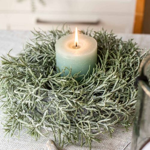 Floristik24 Decorative wreath Ø30cm with glitter green