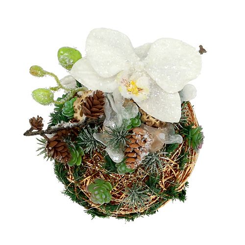 Decorative ball dark brown Ø15cm | Floristik24.ie